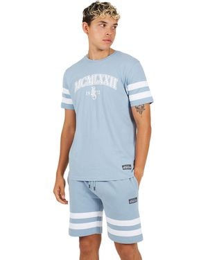 Brave Soul T-Shirt & Short Co-Ord Set - Blue