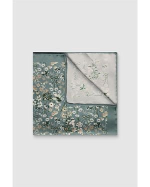Alexandre Silver Label Pocket Square - Green