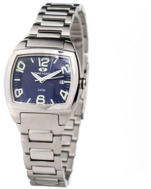 Time Force Silver Stainless Steel Watch - Metallic