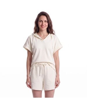 BOSS Short Sleeve Hoodie 50561076 - White