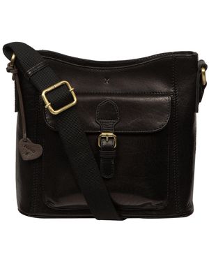 NiNa Amora 'Massima' Leather Cross Body Bag - Black