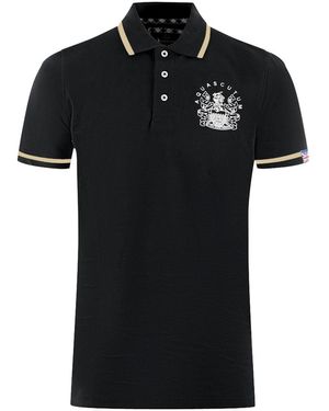 Aquascutum Tipped Aldis Polo Shirt - Black