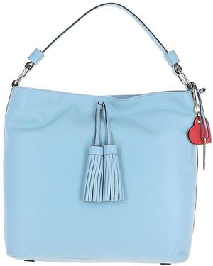 Ashwood Leather 'Musette' Real Hobo Bag - Blue