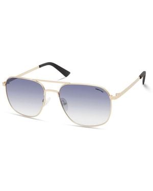 Kenneth Cole Aviator Metal Frame Sunglasses - Metallic
