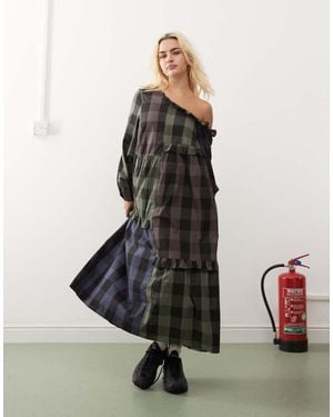 Collusion Midi Smock Dress - Multicolour