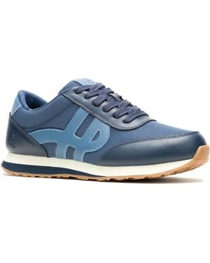 Hush Puppies Seventy8 Leather Trainers - Blue