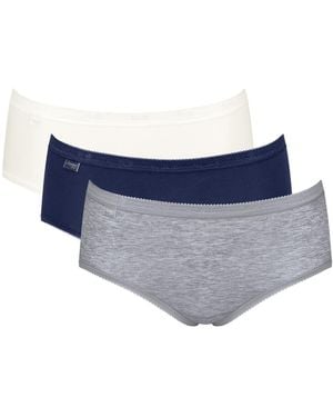 Sloggi Basic+ Midi 3 Pack Briefs - Blue