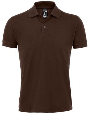 Sol's Prime Pique Plain Short Sleeve Polo Shirt - Brown