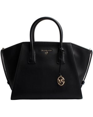 Michael Kors Avril 30F2G4Vs3L Leather Satchel For - Black