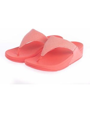 Fitflop Fit Flop Lulu Shimmerlux Toe-Post Sandals - Pink