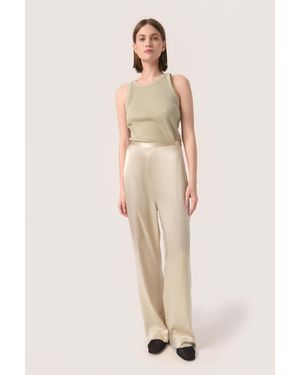 Soaked In Luxury Casual Broek Regular Fit Spray Green - Naturel