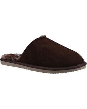 Hush Puppies Coady Suede Slippers - Brown