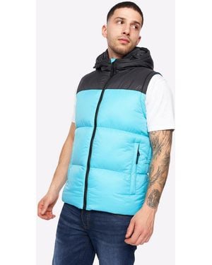 Crosshatch Chemerley Hooded Gilet - Blue