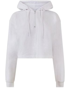 Miso Cropped Hoodie - White