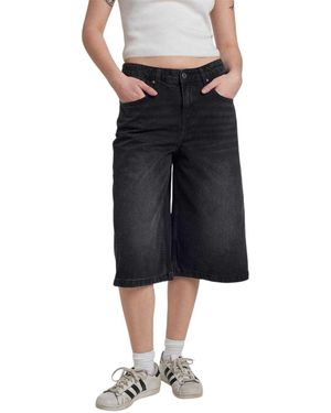 The Ragged Priest Ladies Release Denim Shorts - Black