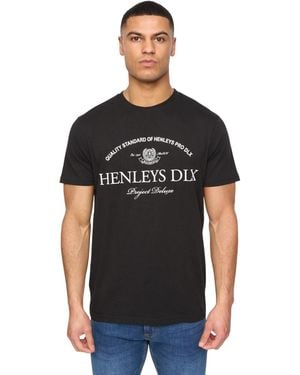 Henleys Henclose Cotton T-Shirt - Black