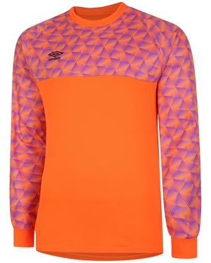 Umbro Flux Long-Sleeved Goalkeeper Jersey (Shocking/ Cactus) - Orange