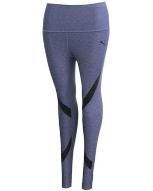 PUMA Power Shape Graphic Leggings Fitness Gym Tight 513096 03 A76B Textile - Blue