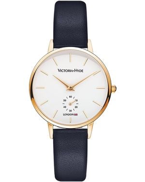 Victoria Hyde London Luxury Watch With Second Hand Design - Blue