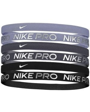 Nike Flex Classic Logo Metallic Hoofdband (Set Van 6) /Donkergrijs/Paars Metallic) - Blauw