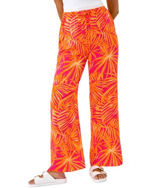 D.u.s.k Shell Print Wide Leg Trouser - Red