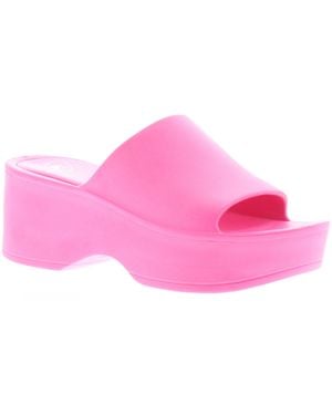 Rocket Dog Sandals Heeled Wedge Petal Slip On Fuschia - Pink
