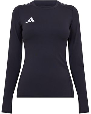 adidas Tf Contrast Long Sleeve T-Shirt - Blue