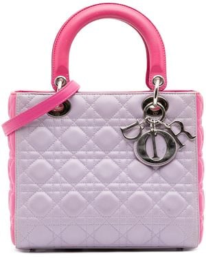 Dior Lady Tote Detachable Strap - Purple