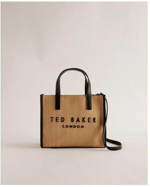 Ted Baker Paolina Faux Raffia Small Icon Bag - Natural