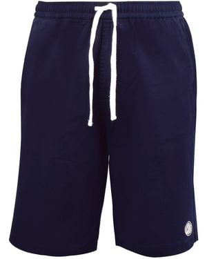 Pretty Green Cargo Shorts With Straight Hem - Blue