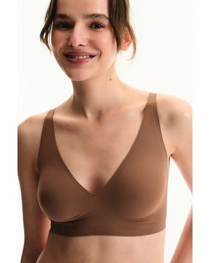 Penti Solid Jersey Bralette Bra - Brown