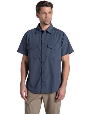 Craghoppers Kiwi Ii Short-Sleeved Shirt (Ombre) - Blue