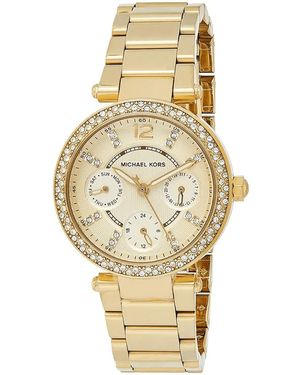 Michael Kors Mk6056 Parker Chronograph 33Mm Stainless Steel Ladies Watch - Metallic
