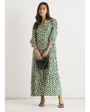 Gini London Long Sleeve Maxi Dress - Green