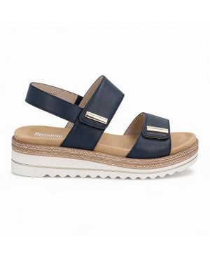 Remonte D0Q59 Ankle Strap Sandals Leather - Blue