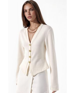 Busem Cotton-Blend Cardigan - White