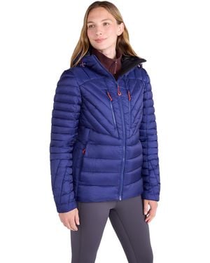 Mountain Warehouse 'Sky' Padded Jacket With Chin Guard & Adjustable Hoodie Warm Coat Polyamide - Blue