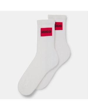 HUGO 2 Pack Of Logo Socks - White