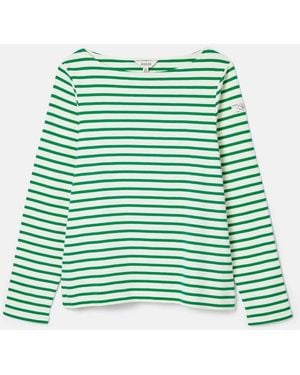 Joules Harbour Broad Stripe Breton Top - Green