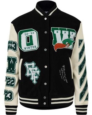 Off-White c/o Virgil Abloh Off Off Embr Varsity - Black