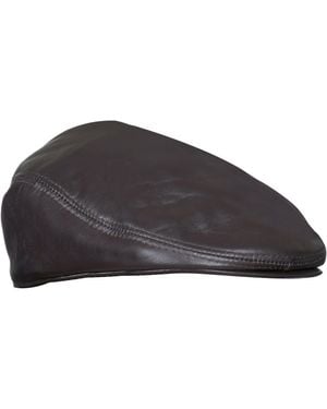 Infinity Leather Peaky Blinders Newsboy Flat Hat - Black