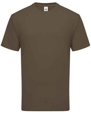 Fruit Of The Loom Ringspun Premium T-Shirt (Truffle) - Green