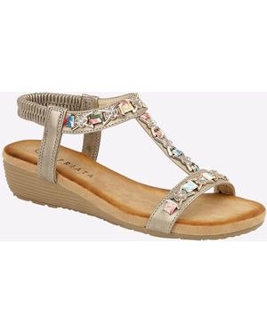 Cipriata Lia Jewelled Sandal - Metallic