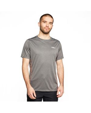 OEX Zephyr Quick Drying & Lightweight Short Sleeve Athletic Fit Baselayer Top - Grey