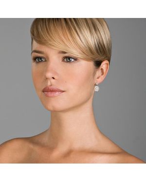 Orphelia 925 Sterling Drop Earrings - Brown