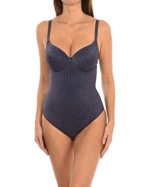 Selene Underwired And Padded Bodysuit For Vanesa Model. Elegant, Comfortable And Perfect Fit - Blue