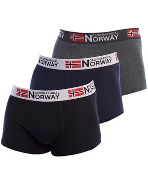 GEOGRAPHICAL NORWAY Pack-3 Boxers Gn1000 - Blue