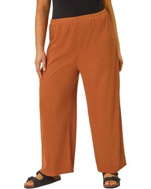 Roman Curve Textured Stretch Trouser - Orange