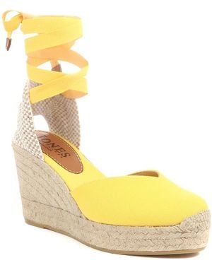 Jones Bootmaker Alyssa Wedge Espadrille Sandals - Yellow