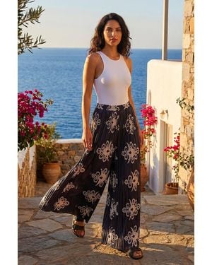 D.u.s.k Floral Pleated Trouser - Black